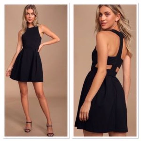 Lulus Dresses & Skirts - HP🎉 Lulu’s Black cutout & about skater dress LBD
